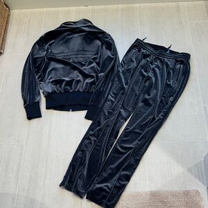 Adidas Blue Velour Tracksuit